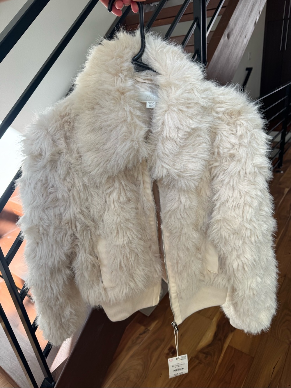 NWT Zara faux fur jacket